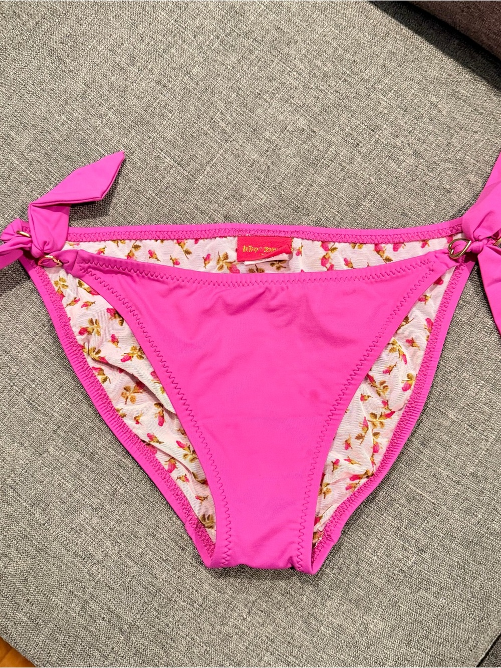 Y2K Betsey Johnson Pink Coquette Swim Bottoms